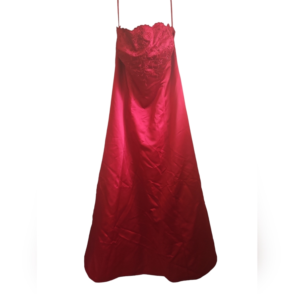 Red Satin Gown size 16